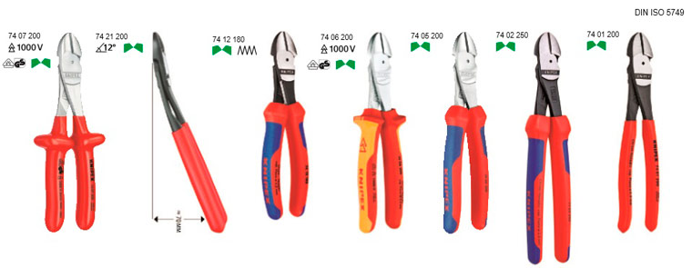 KNIPEX, KN-7406180, Кусачки диагональные особой мощности 74 06 180